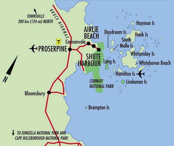 Map of the Whitsundays